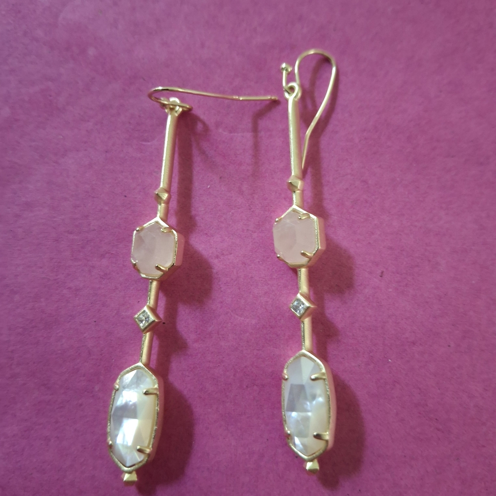 Kendra Scott Mary Gene Gold and Iridescent Earrings